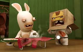 The title of the book is: Hd Wallpaper Rayman Raving Rabbids Funny Cartoons Wallpaper Flare