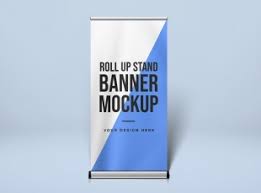 Download Free Exhibition Stand Roll Up Banner Mockup Free Psd Ui Download PSD Mockup Templates
