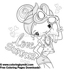 Cute Girl Love Summer Coloring Page 550 Freeprintable Coloring Coloringforadults Pattern 模様 Design ぬり Summer Coloring Pages Coloring Pages Summer Colors