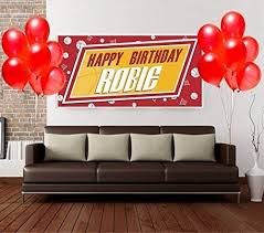 Personalized birthday banners for kids, adults and teens. Basketball Party Yellow And Red Background Personalized Birthday Banner Garlands Decorative Banners Handmade Products Rayvoltbike Com