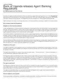 Address of principal business office, or if none, residence item 6. Bank Of Uganda Releases Agent Banking Regulations Money Laundering Banks