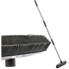 If the brush ever needs washing, soap and water will do the trick. Pet Hair Rubber Broom Floor Brush For Carpet Dog Hair Remover Silicone Broom Suitable For All Surface With Built In Squeegee Walmart Canada