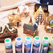 A darling holiday display, our ceramic christmas village houses are entirely sculpted by hand, down to the tiny details. Diy Upcycled Ceramic House Glittery Rainbow Christmas Village Jennifer Rizzo