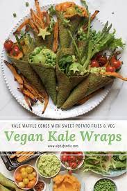 Savoury Kale Recipe Waffle Cones Recipe Recipes Vegetarian Recipes Healthy Vegetarian Snacks