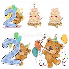 Number birthday cakes are a popular cake choice for your next birthday party. Set Of Vector Illustrations With Brown Teddy Bear Birthday Cake And Number 6 Stock Vector Illustration Of Comic Fluffy 93054414