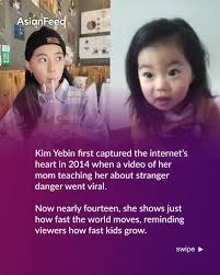 Kim Yebin first went viral in 2014 with a sweet clip of her mom teaching her how to handle strangers and now she's grown up right before our eyes 🥺❤️ Follow @asianfeed
