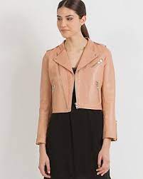 Maje Jacket Flac Moto Women Contemporary Bloomingdale S Jackets Lambskin Leather Jacket Leather Jacket