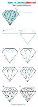 How To Draw A Diamond Drawing Tutorial Easy Drawing Tutorials For Beginners Easy Drawings