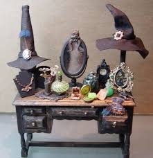 Witch Halloween Display Halloween Miniatures Dollhouse Halloween Doll House