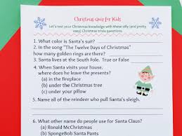 Mixing a few printable trivia questions in with some icebreakers also helps your guests gel easier. Fun Christmas Quiz For Kids