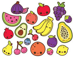 Kawaii Fruits Clipart Cute Fruits Clip Art Kawaii Food Etsy Cute Food Drawings Kawaii Fruit Kawaii Doodles