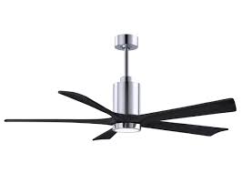 Matthews Fan Company PA5-CR-BK-60 Patricia-5 60 inch Polished Chrome  Ceiling Fan