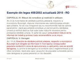 105 din 14.06.2018 cu privire la promovarea ocupării forţei de muncă şi asigurarea de şomaj. Implementat De Prelegerea NoutÄÈi In LegislaÈia EuropeanÄ Privind Calitatea Apei Potabile DiscuÈii Privind Analiza Tehnicii De Formare Referitor La Ppt Download