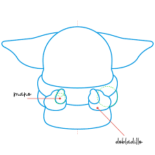 Como Dibujar A Grogu Baby Yoda Kawaii Ilustracion baby yoda con ranita. como dibujar a grogu baby yoda kawaii