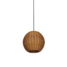 Allen Roth Natural Rattan And Painted Black Farmhouse Globe Led Pendant Light In The Pendant Lighting Department At Lowes Com