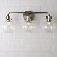 Hinley Seeded Glass Vanity Light 3 Light In 2020 Glass Vanity Vanity Lighting Seeded Glass
