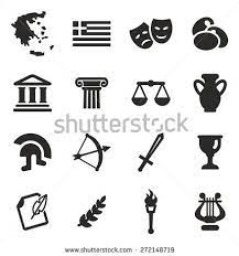 Greece Icons Greece Map Icon Set Vector Icon