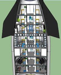Spacex starship interior concept by jim murphy | human mars. Spacex Starship Interior Concept For 100 Passengers Human Mars
