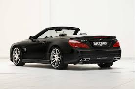 2014 Brabus Mercedes Benz Sl 65 Amg Roadster Black Car Rear Side Hd Wallpapers Mercedes Sl Sports Car Mercedes