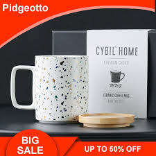 Maybe you would like to learn more about one of these? 420ml Gold Blue And Green Dot Matte Ceramic Mug Northern Europe Style Beige Coffee Cup With Wood Cover Gift Pack Free Shipping Mugs Aliexpress