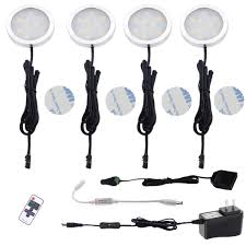 Aiboo Led Under Cabinet Lighting Kit 4 Packs Of 12v Puck Lights With R