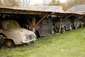 Nailed hard in several ways. Treasure Trove Of Classic Cars Worth 12m Found On French Farm After 50 Years Daily Mail Online