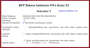 Silabus bahasa indonesia kelas 7 yang digunakan saat ini bersandar panduan dari kurikulum 2013. Rpp Bahasa Indonesia K13 Kelas Xi Semester 2 Tahun 2018 2019 Update Info Pendidikan