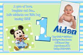 Kids 1st birthday celebration invitation card design. Mickey Mouse 1st Birthday Invitations Baby By Createphotocards4u 15 0 1st Birthday Invitations Boy Boy Birthday Invitations Birthday Invitation Card Template