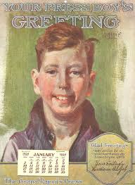 12 year old Bob Derolme was named "Press Carrier of the Year" in 1925,  after which he sat for local artist Mathias J. Alten who created this  painting for the Grand Rapids