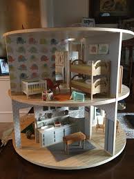 Two Story Round Revolving Dollhouse Diy Girls Bedroom Doll House Plans Doll House