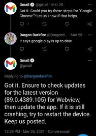 Google apps crashing news / youtube google and gmail all crash as users complain of issues daily mail online : Fix Out Samsung Android System Webview Disabled But Apps Crashing Try This