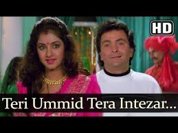 Teri Ummid Tera Intezar Hd Short Song Deewana Song Rishi Kapoor Divya Bharti Youtube Lagu