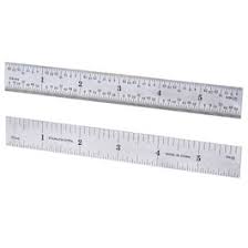 Take a look at the following english rulers: Igaging 6 Inch Metal Ruler Machinist S Scale