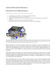 According to the manufacturer's instructions, it's a good idea to install a smoke and carbon monoxide detector in every bedroom in. Carbon Monoxide Monitors Installation