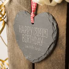 1968 50th birthday gifts for men wine glass attractive glasses and this is one of the best sellers on the online market. Engraved Heart Shaped Slate Hanging Keepsake Happy 50th Birthday Gettingpersonal Co Uk