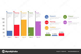 Bar Chart Infographic Design Template Five Option Percentage