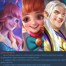 VISION BUFF for Floryn, Angela & Estes are now applied in the Original  Server. Estes, Angela & Floryn can now Reveal Enemies hiding in the bush  with their Skills!! The devs giving