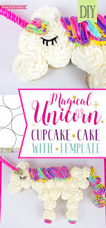 In this weeks video tutorial i'm going to show you how i made these pretty, pastel unicorn head cupcakes with a gold. How To Make A Unicorn Cupcake Cake Free Template Video