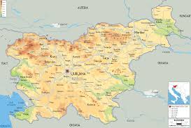 Slovenia map by googlemaps engine: Physical Map Of Slovenia Ezilon Maps
