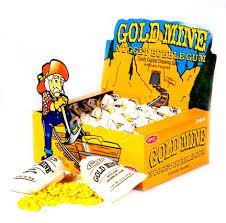 The hexadecimal rgb code of gold color is #ffd700 and the decimal is rgb(255,215,0). Gold Mine Nugget Bubble Gum 24 Box Candy Favorites