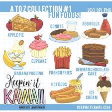 A To Z Fun Foods Clip Art Set Food Clips Food Clipart Clip Art