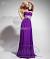 White Purple And Turquoise Wedding Dress