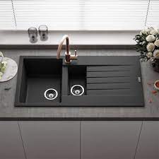 Ceramic kitchen sinks b&q vessel indeed has some advantages but you need to understand as well that you need to take care of it regularly. Black Kitchen Sinks Save Up To 60 Today Tap Warehouse