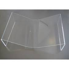 Documents pouvant être scannés ou photocopiés directement dans les pochettes. Pupitre De Table Plexi Pour Livre Ouvert En V