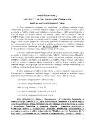 Volio bih da se vrati titov trg u zagreb iako gelipteri govore da je četvrti zločinac u povijesti. Uputstvo O Nacinu Vodjenja Maticnih Knjiga Konacno