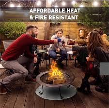 Wood burning fire pits are not recommended on top of trex decking. Patio Shield Fire Retardant Resistant Pad For Outdoors Bbq Mat Fireproof Mat Fire Pit Pad Deck Protector Great For Base Firepad Firepad Deck Protector Deck Defender Charcoal Grill 24 Inch Outdoor Heating