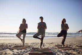 Maybe you would like to learn more about one of these? Serene Women Practicing Yoga Tree Pose On Sunny Beach During Yoga Retreat Leisure Peaceful Stock Photo 250566532