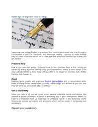 When studying english grammar, you may have come across the article. Some Tips To Improve Your Writing By Englishhelper8 Issuu