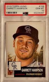 2019 Topps Living Set #158 Garrett Hampson RC Rookie PSA 10 Gem Mint SP Card