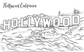 Friends taking pictures behind the hollywood sign, city of los angeles, los angeles county. Hollywood Sign Coloring Page By Socal Field Trips Tpt